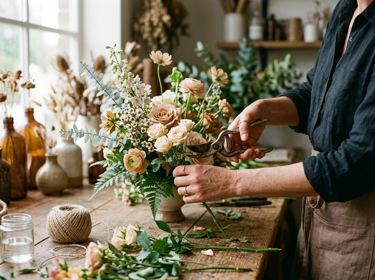 Lavorazione artigianale dei fiori